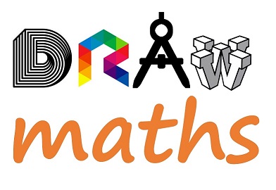 drawmaths logo with D R A W being maths shapes